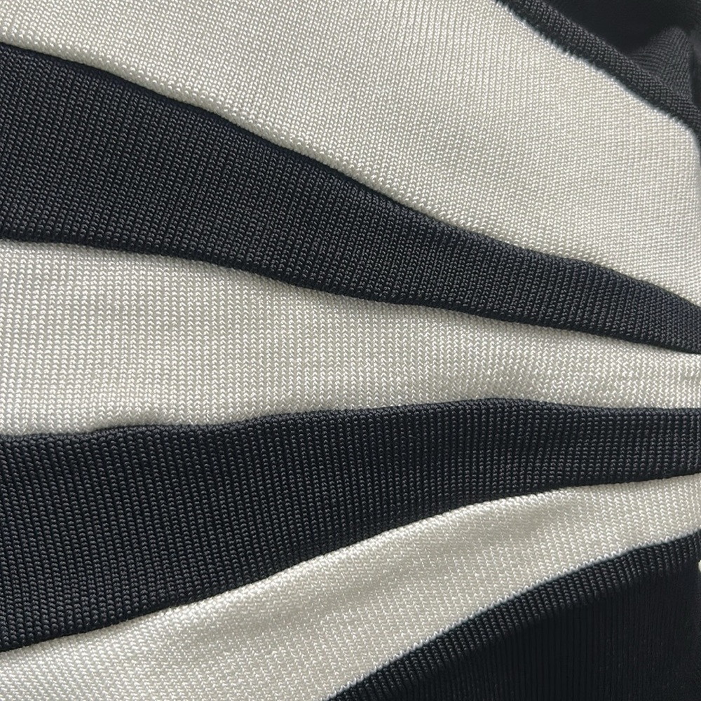 NWT Prima Bella Black and White Long Sleeve Blouse - Picture 6 of 8